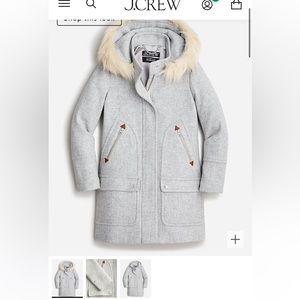 J.Crew Parka Coat Wool Blend